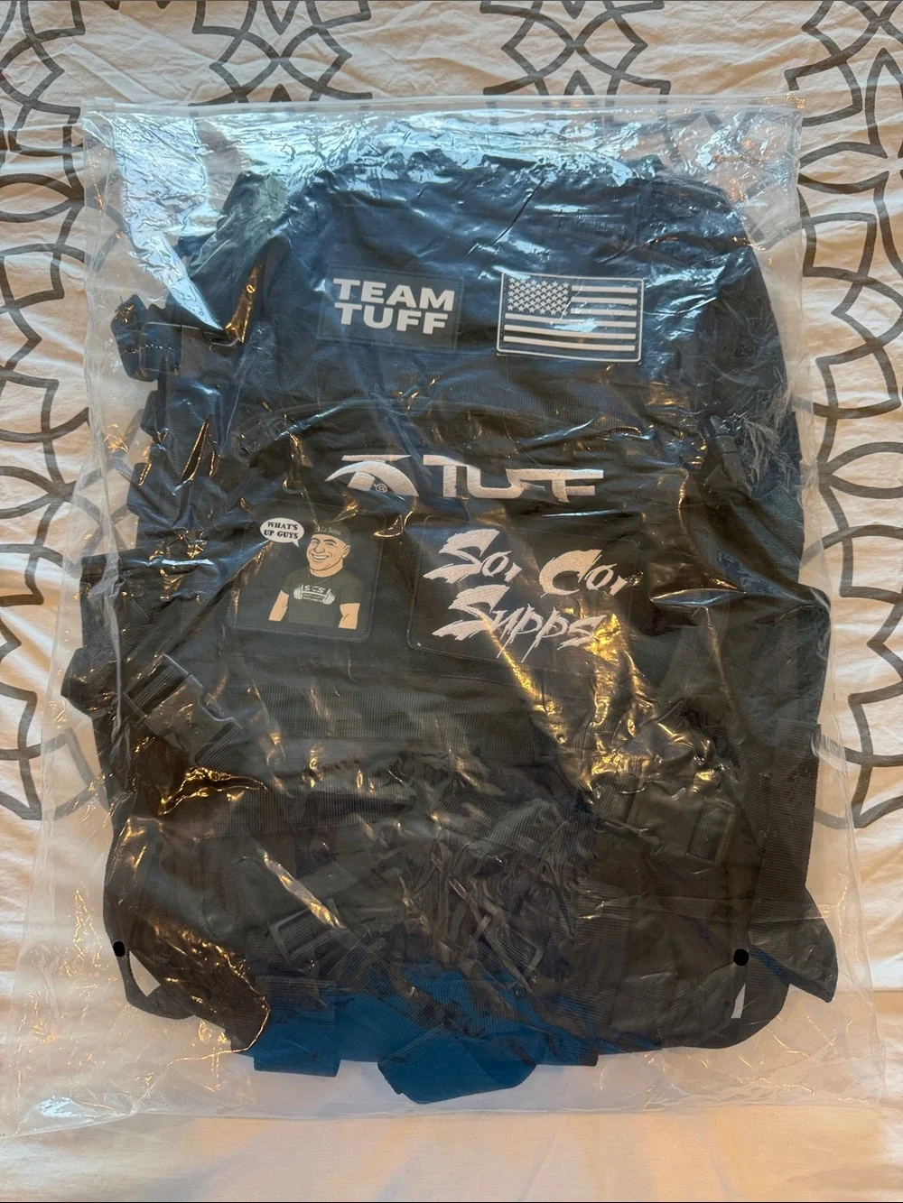 NWT Tough Pro Local Rhode Island Lifting American Military Black Gym Backpack